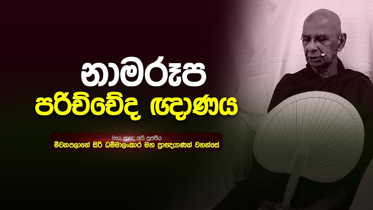 නාමරූප පරිච්චේද ඥාණය | මීවනපලානේ සිරි ධම්මාලංකාර මහා ප්‍රාඥයාණන් වහන්සේ | Damtharana