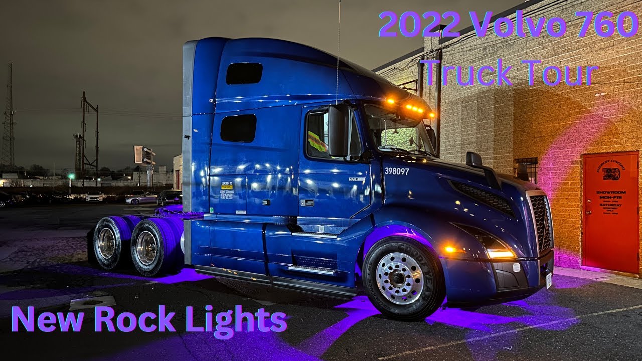 2022 Volvo 760 Truck tour, detail and new rock lights #jbhunt #sfi #trucking