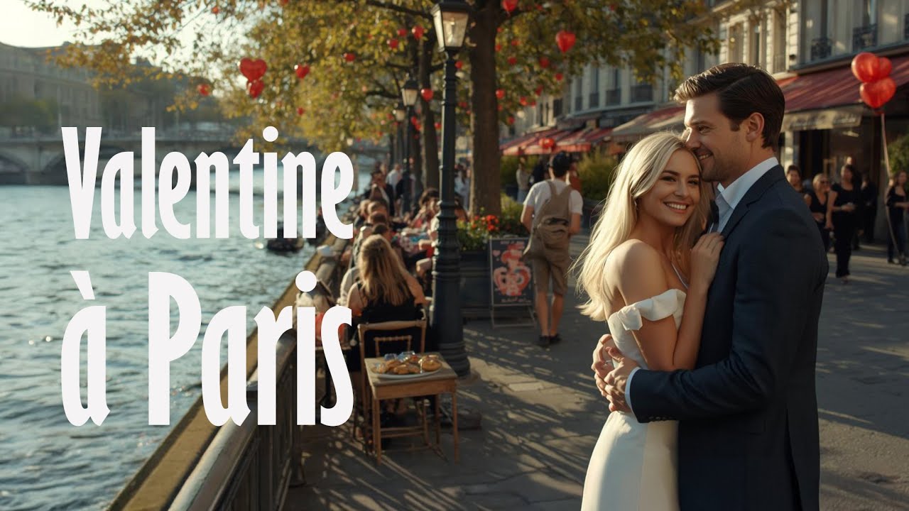 Valentine &agrave; Paris | A Romantic French Love Song | Young Lovers by the Seine on Valentine&rsquo;s Day