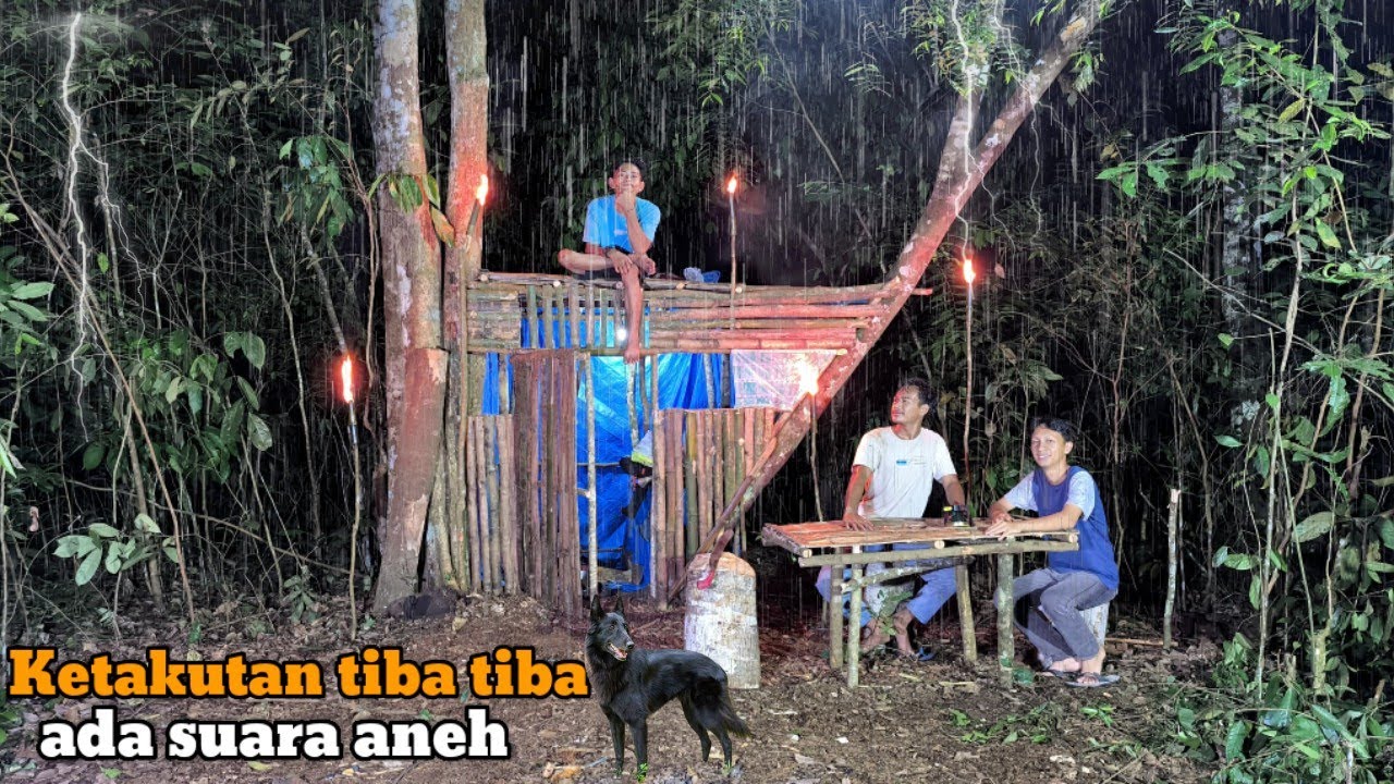 Camping diguyur hujan deras tengah malam, ketakutan ada suara aneh, tidur nyenyak sampai pagi
