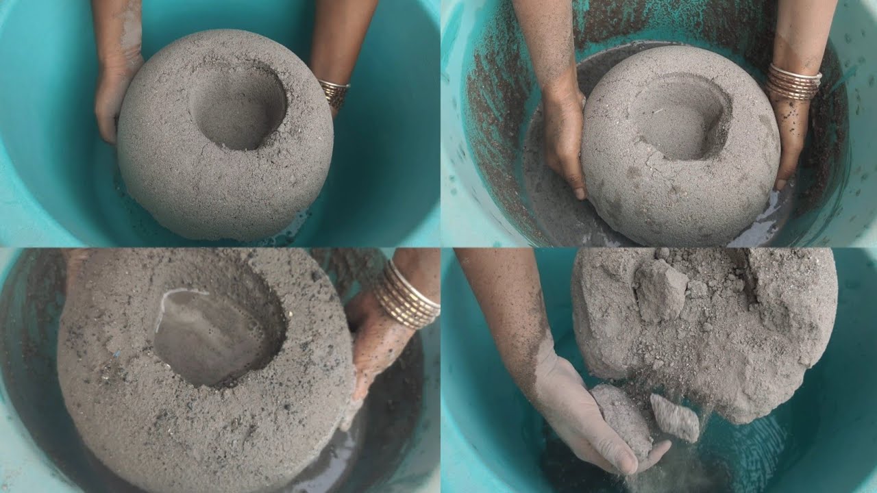 Asmr - dusty 🌪️ beautiful huge shape crumbling dry+ water 💦💦