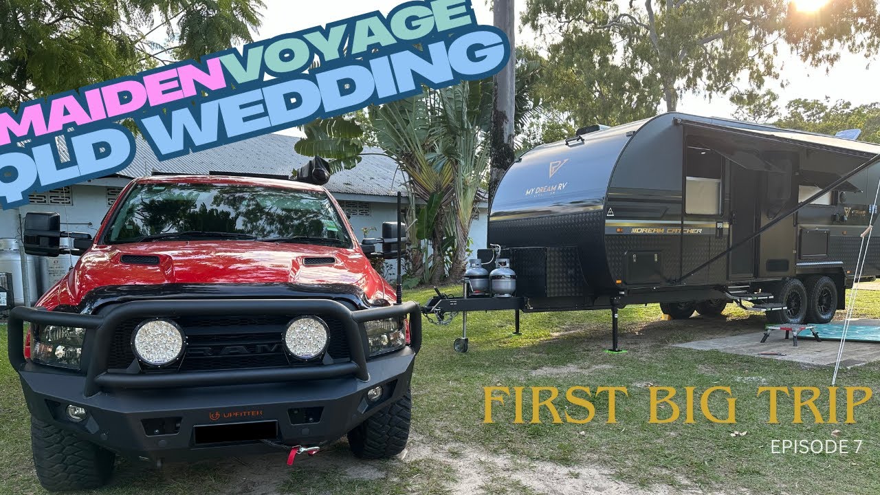 🚐 Our Caravan’s Maiden Voyage to Gladstone QLD | Towing to a Wedding with Two Kids Under 2 💍