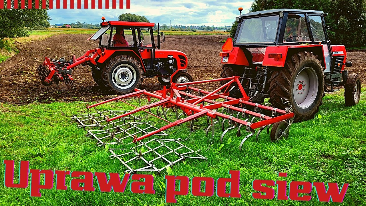 Uprawa Pod Siew na GLINIE Brona Wahadłowa Ursus C 385 i 3P