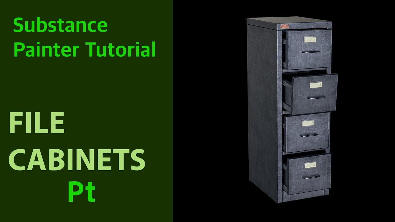 Substance Painter | File Cabinets Grinder-Breakdown | Tutorial | 3d modeling