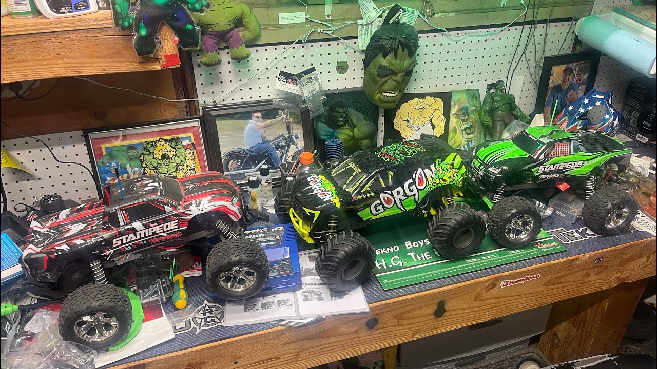 Traxxas stampede and Arrma Gorgon jumping let’s go!!! ￼