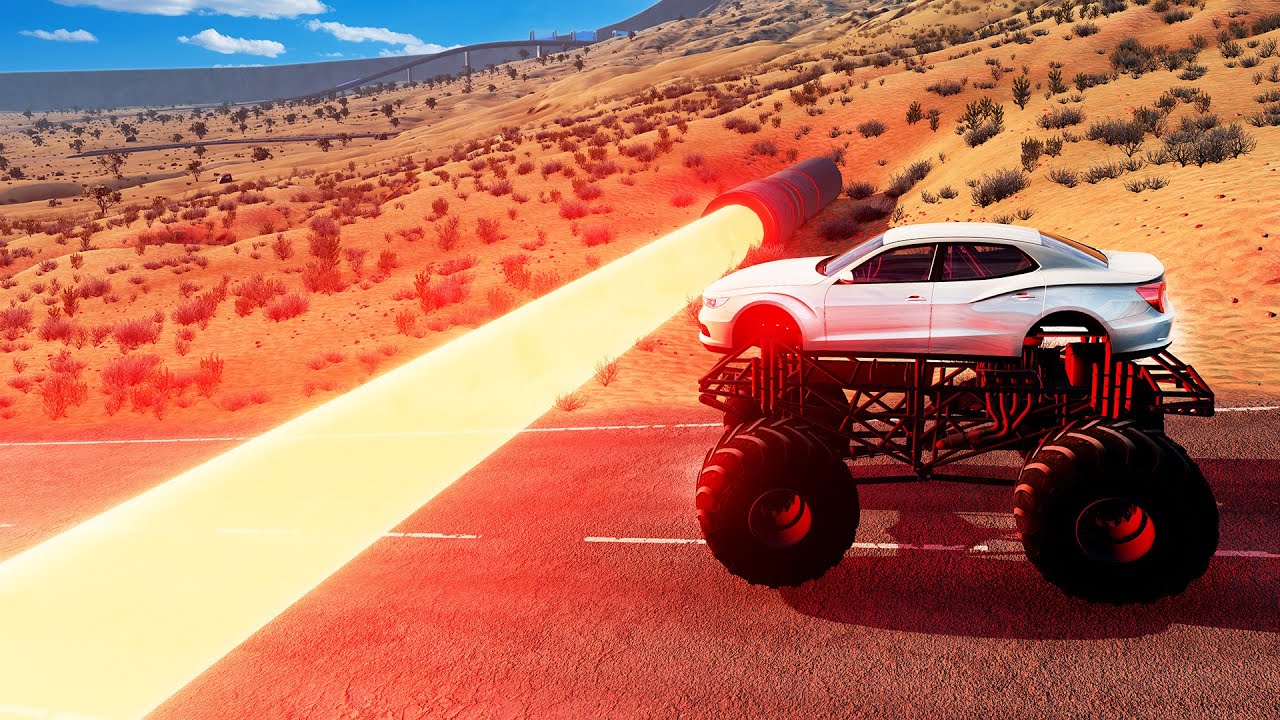 Cars vs Laser Gate 😱 BeamNG.Drive