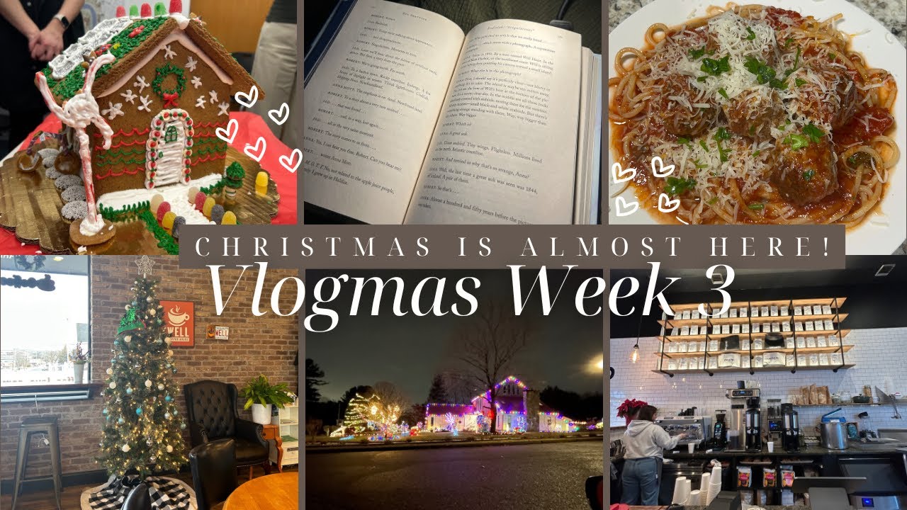 Vlogmas week 3 | meatballs, baking, gift preparation, gingerbread decorating & holiday parties