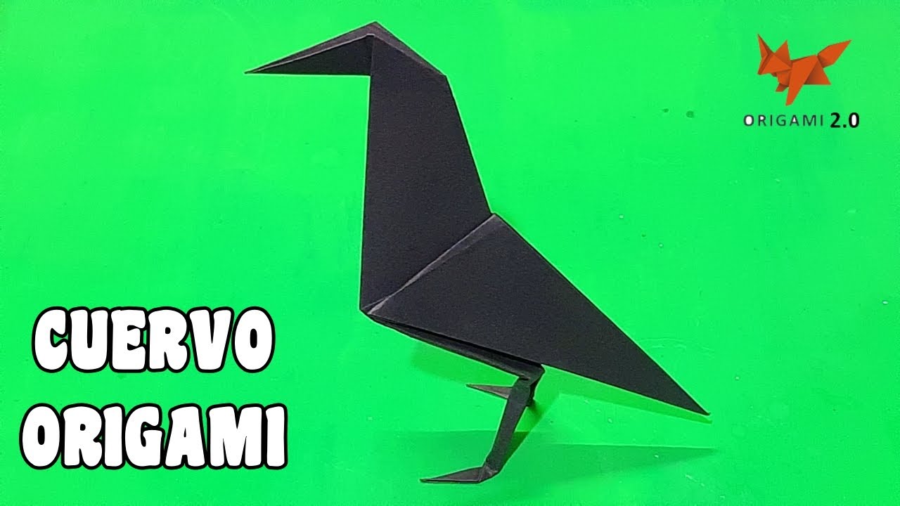 Cómo Hacer un CUERVO DE PAPEL - Origami Paper Raven