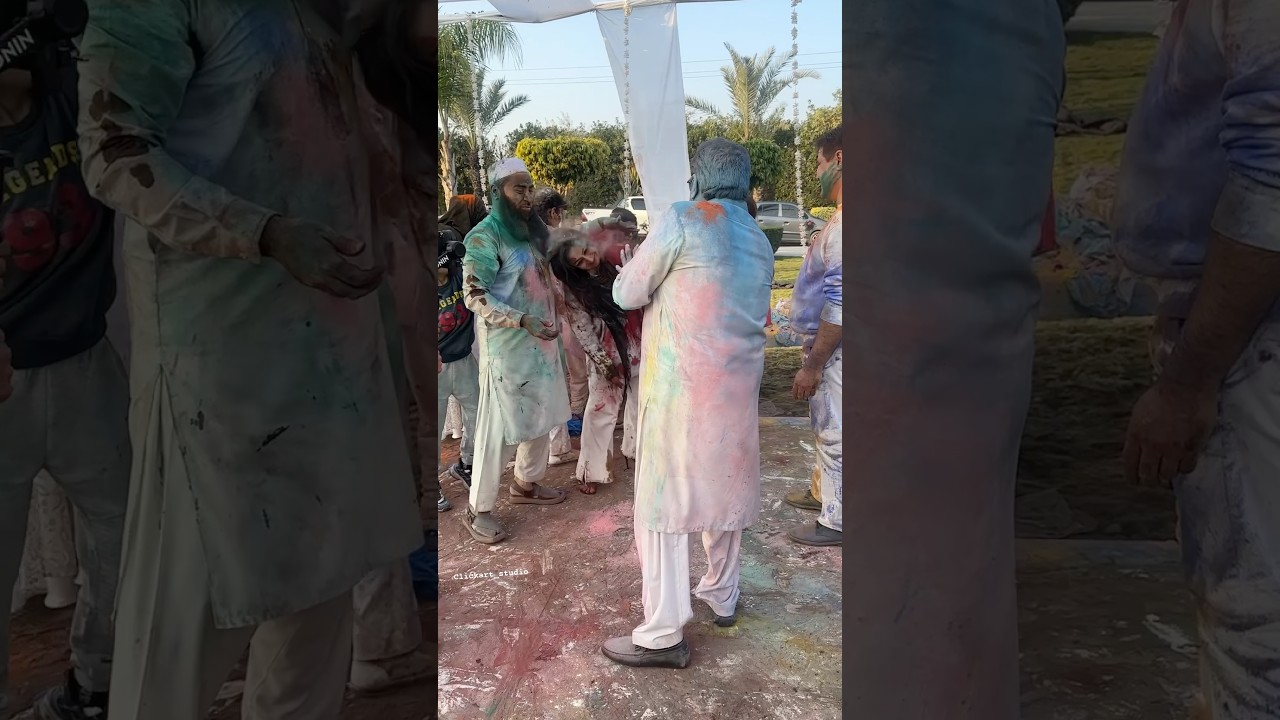 Holi Party in Lahore Pakistan #holi #holiparty #shorts #clickart_studio