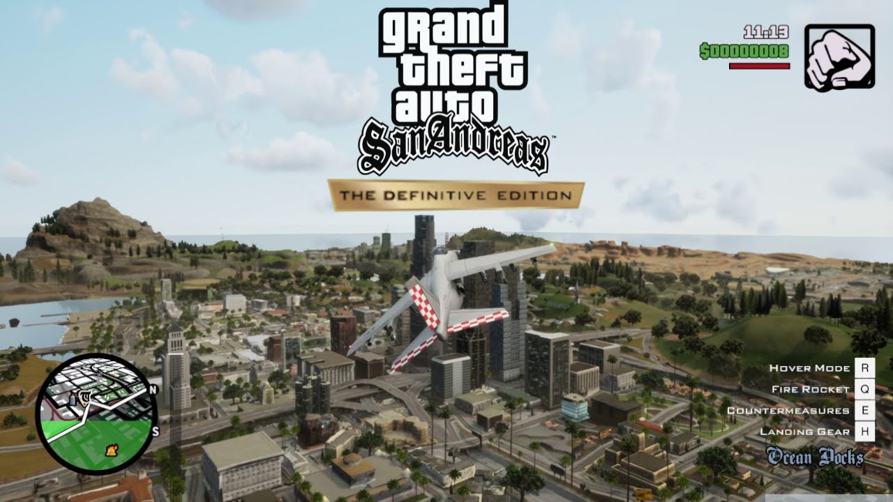 FLIGHT OVER THE MAP | GTA San Andreas - Definitive Edition (remastered)
