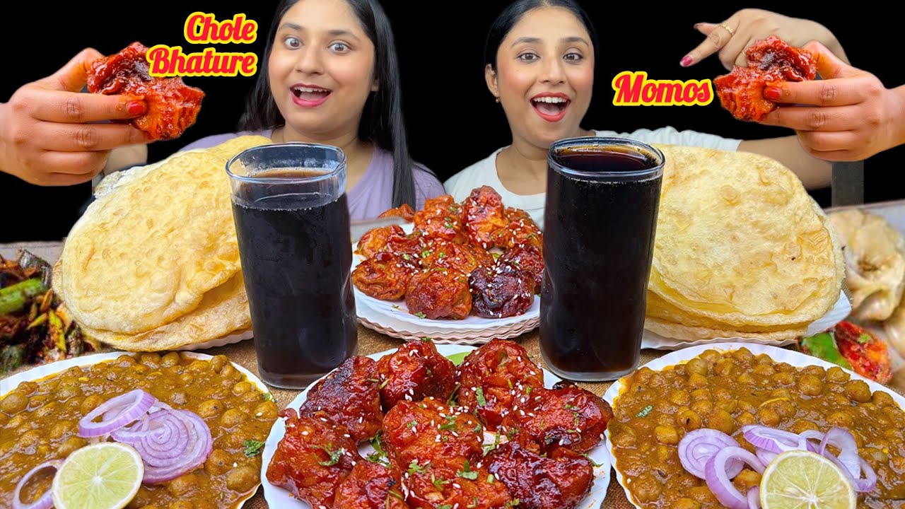 Eating Spicy🥵Pan Fried Chilli Momos,Chole Bhature Challenge|Food Challenge  Recipe