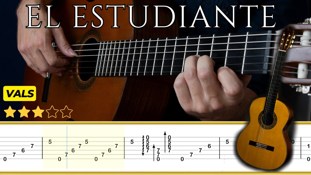 EL ESTUDIANTE (Vals) 🎸Juan Alais || Tutorial para Guitarra Clásica + TABS