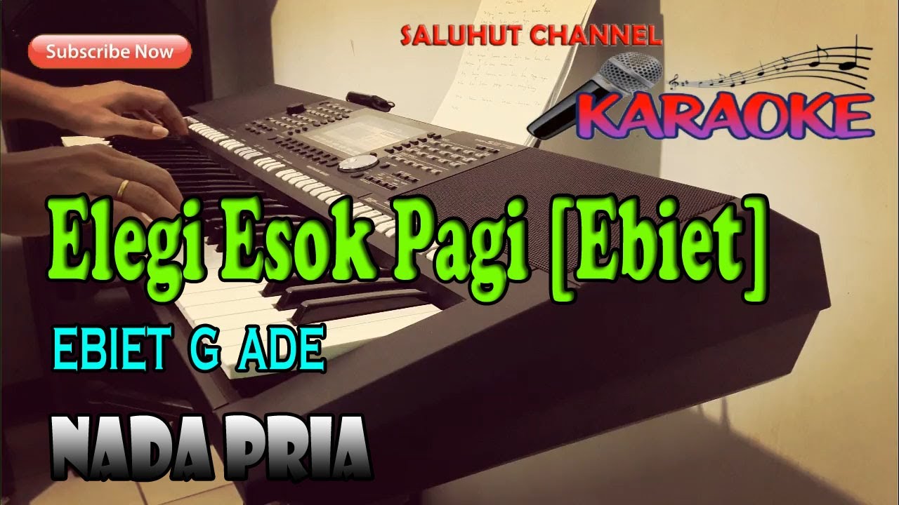 ELEGI ESOK PAGI ll KARAOKE ll EBIET G ADE ll NADA PRIA A=DO