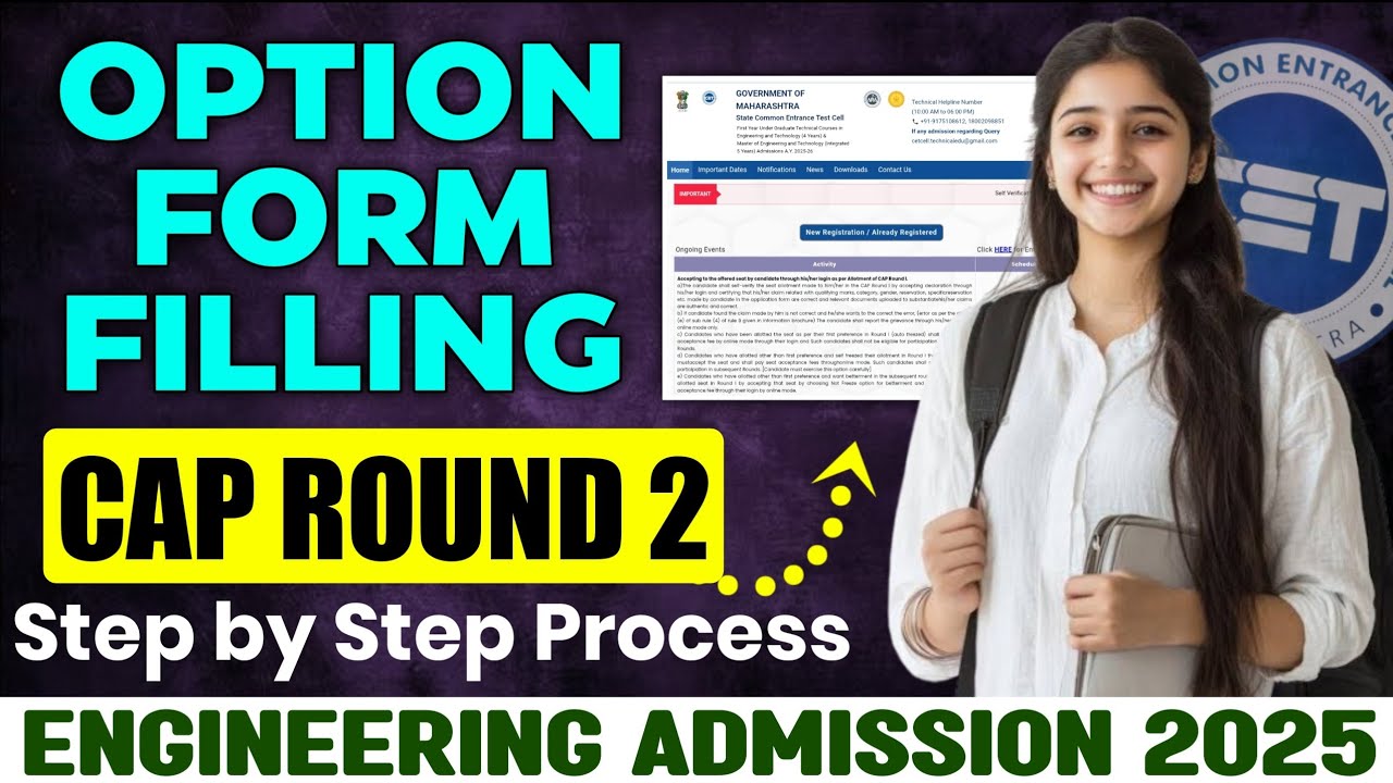Cap Round 2 Option Form Filling 2025 | Engineering Cap 2 Form Filling 