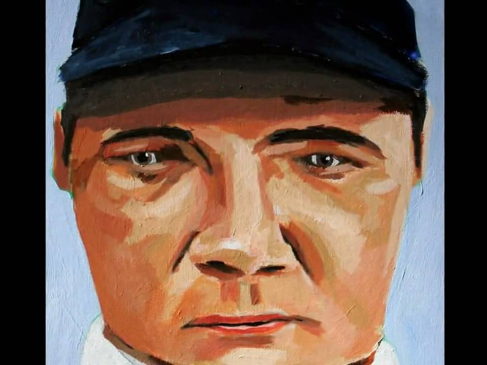 Babe Ruth Painting - From Pencil Sketch to Finished Art
