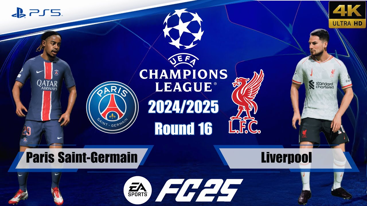 FC 25 - Paris Saint Germain vs. Liverpool | UEFA Champions League 24/25 | Full Match | PS5™[4K]