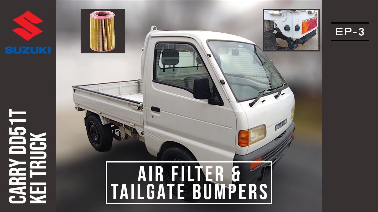 Suzuki Carry Kei Truck:  Air Filter & Tailgate Bumpers - EP3