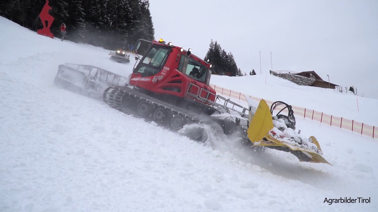 Streif Hahnenkamm Vorbereitungen mit PistenBully600
