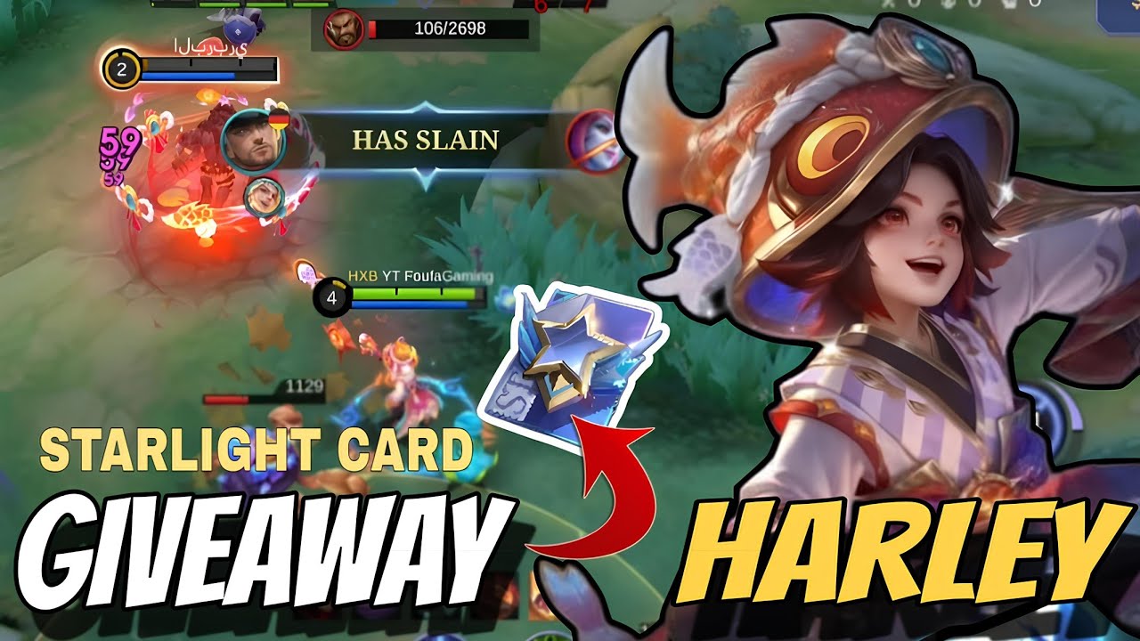 Starlight Card Giveaway 🎉 | Harley New Starlight Skin Gameplay
