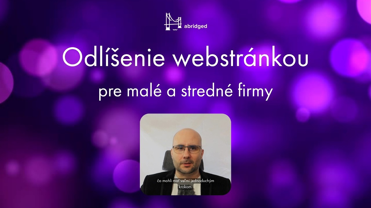 Odlíšenie webstránkou pre malé a stredné firmy.
