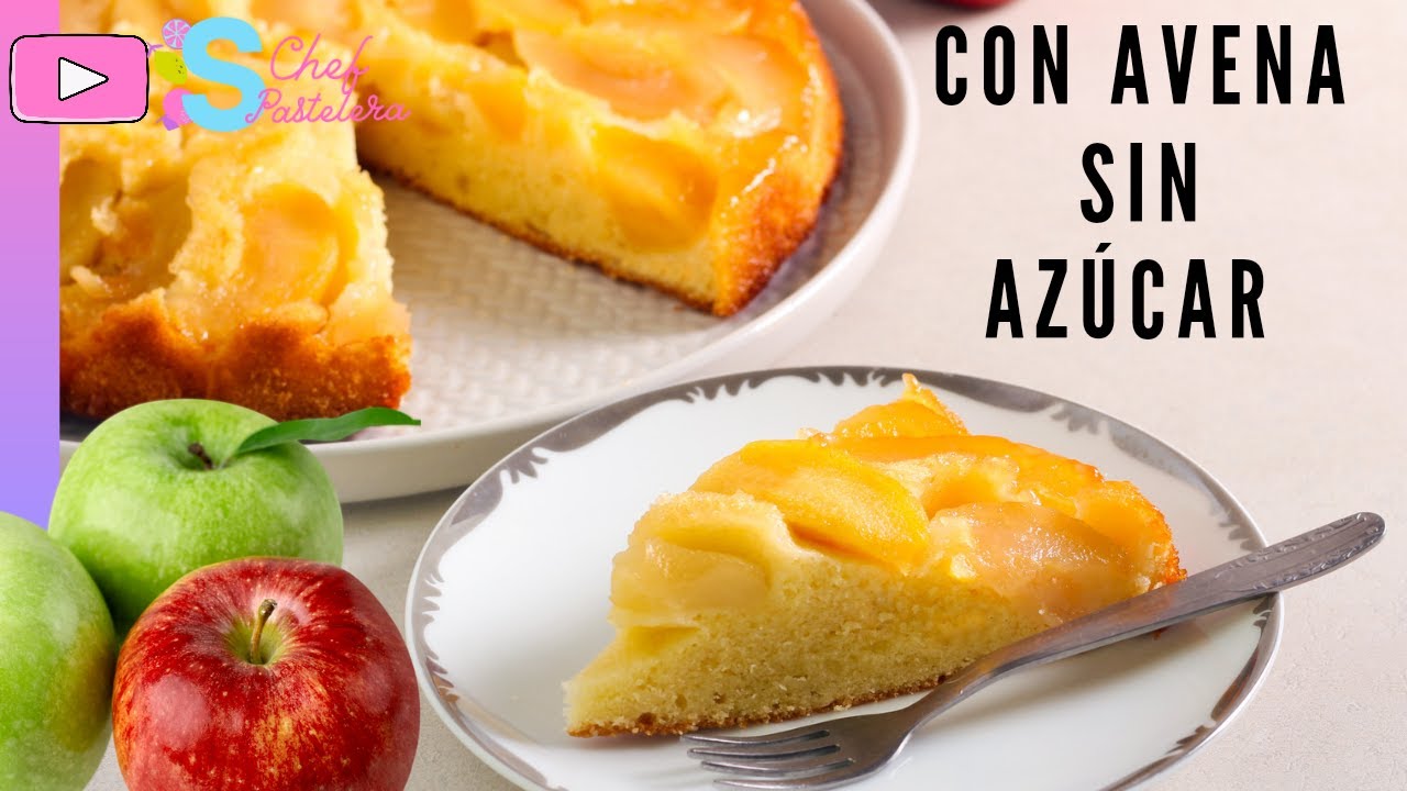 TARTA de MANZANA Y AVENA SIN HORNO, SIN AZÚCAR bajas calorías lista en 15 minutos