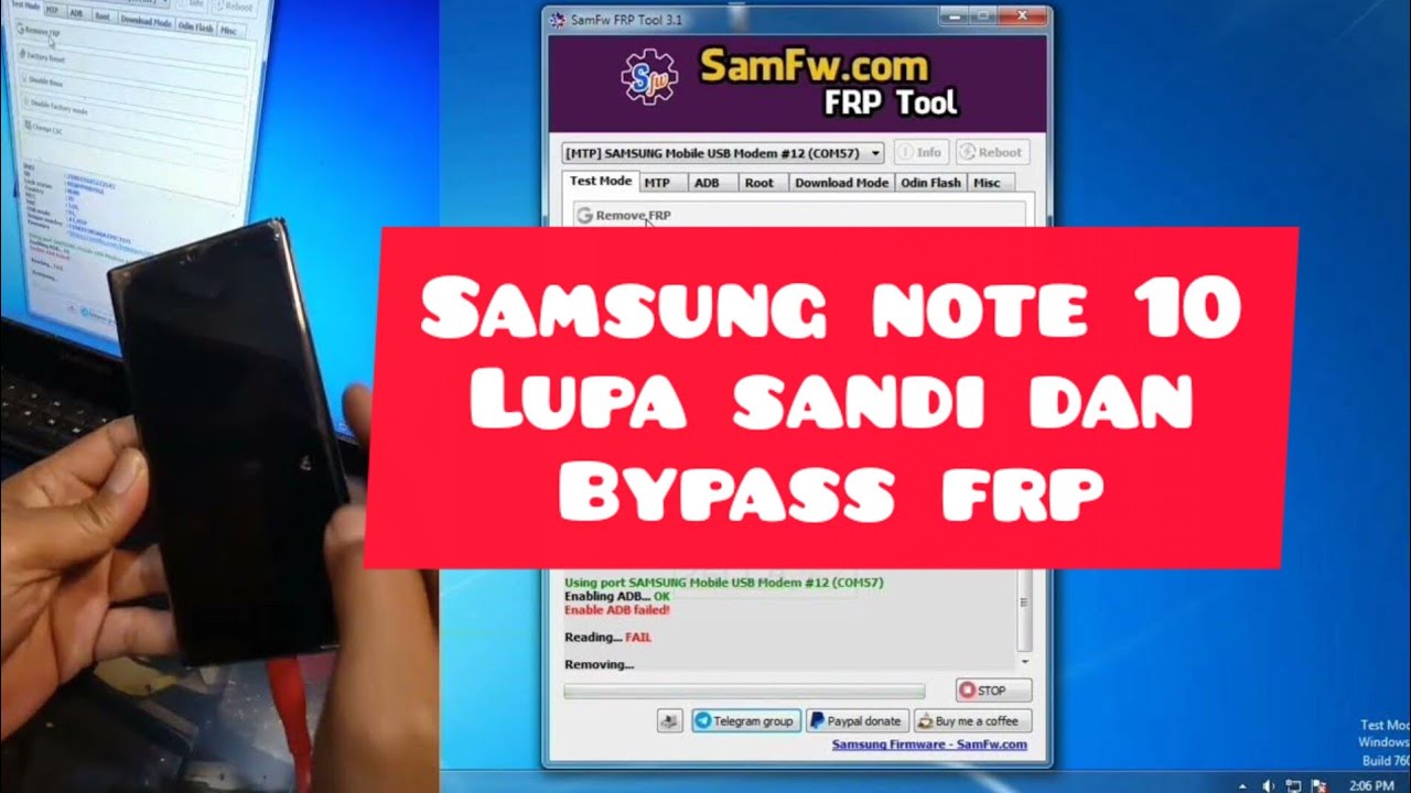 samsung note 10 lupa sandi dan bypass frp || samsung note 10 forgot password #samsung
