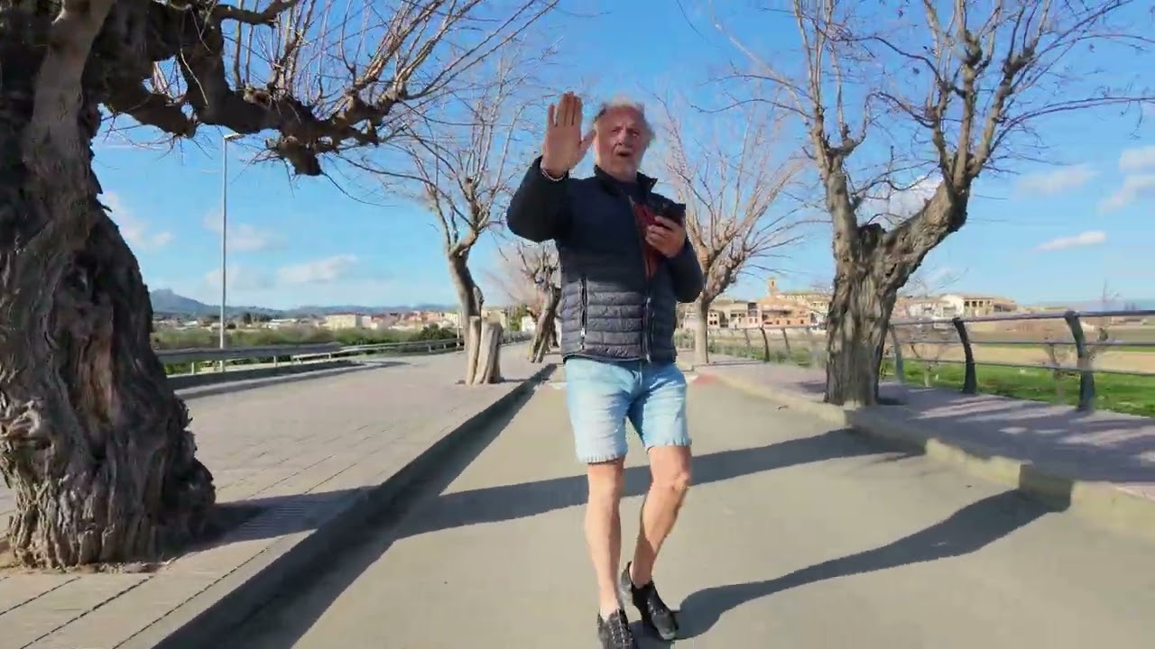 The DJI Neo 2 is follow me with difficult obstacles such as the empty branches on the trees.