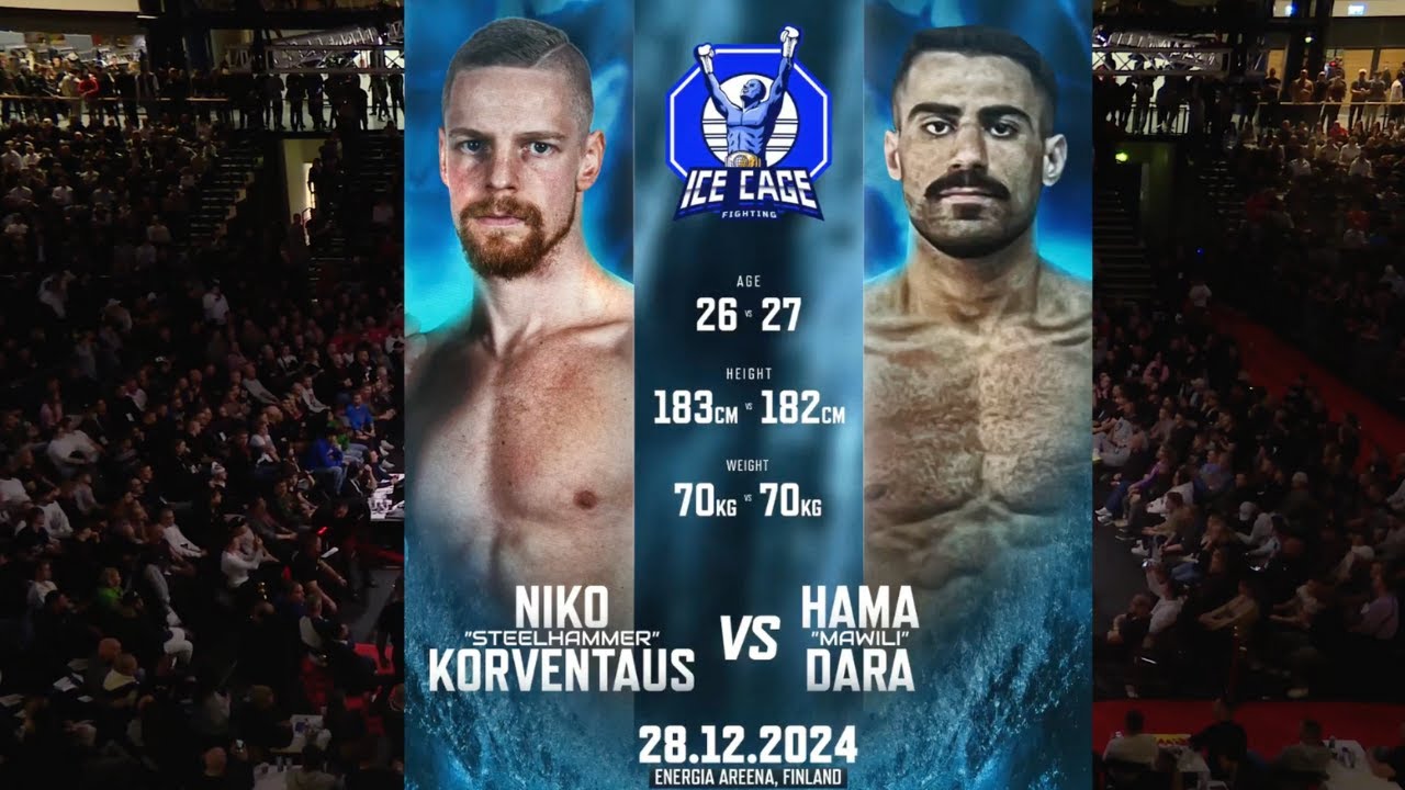 Niko Korventaus vs Hama Dara  | FULL FIGHT | ICE CAGE 3