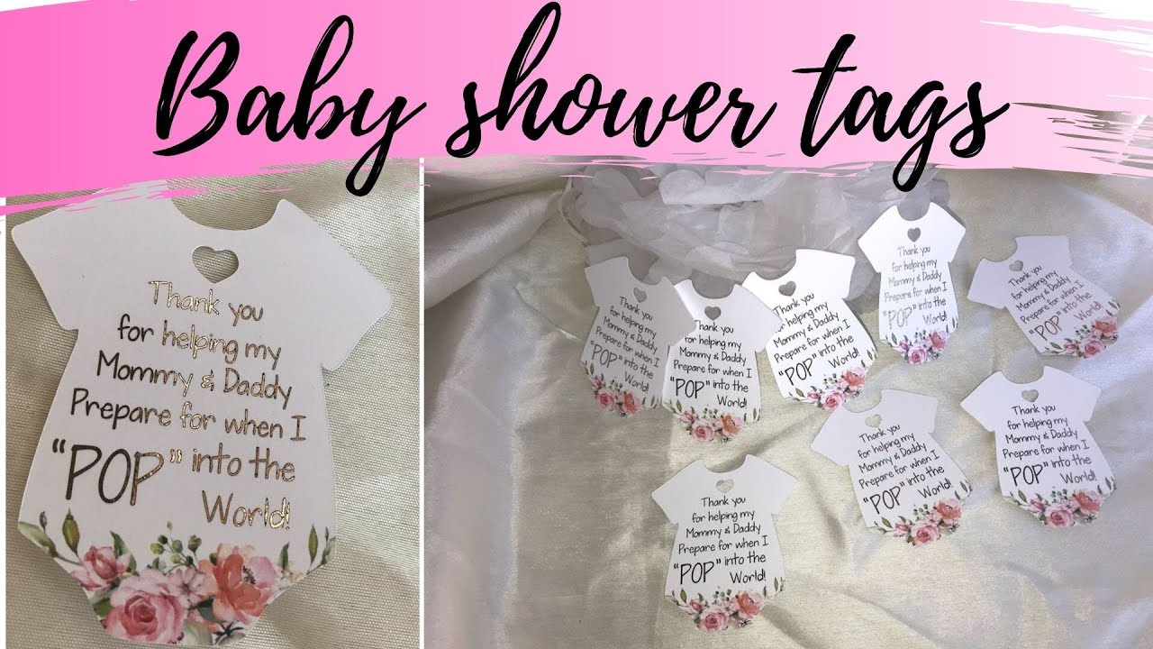 HOW TO MAKE BABY SHOWER FAVOR TAGS on silhouette studio