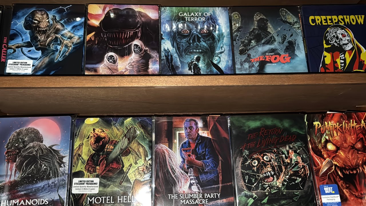 2025 (PART 1) SCREAM FACTORY Collection Overview 4K Blu Ray DVD Steelbooks Box Sets Slipcovers ASMR