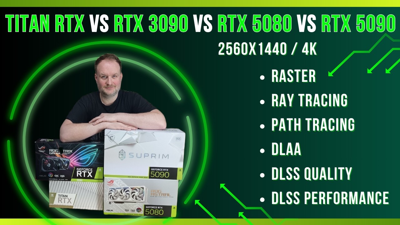 Jak wzrosła wydajność topowych GPU na przestrzeni lat? TITAN RTX vs RTX 3090 vs RTX 5080 vs RTX 5090