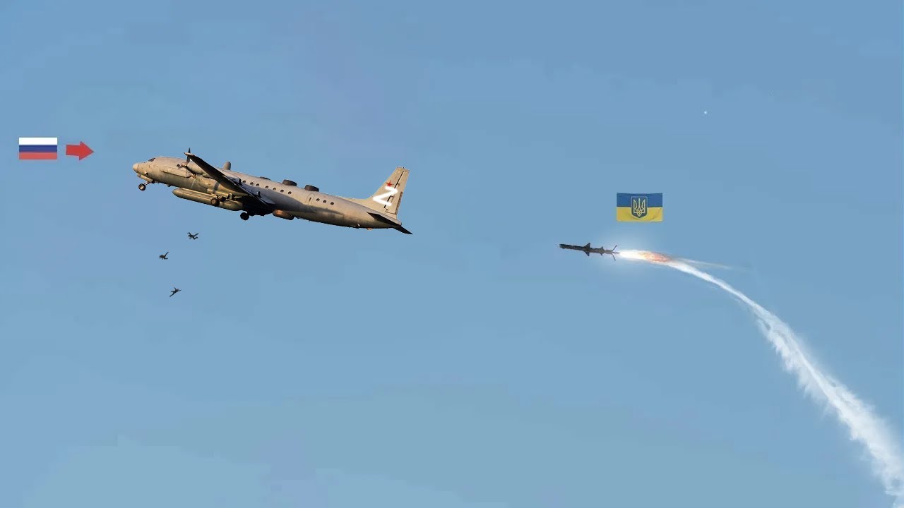 7 минут назад! Российский разведывательный самолет Ил-20 с экипажем, уничтоженный ракетой «Патриот».