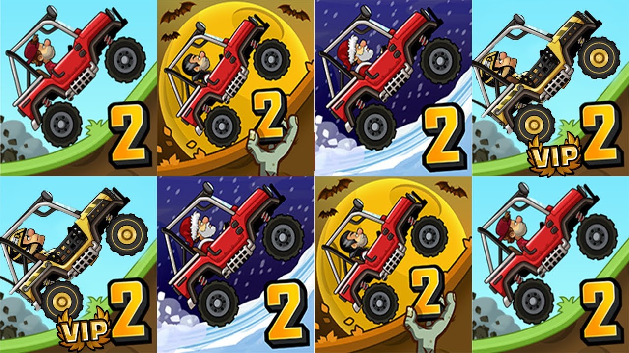 Hill Climb Racing 2 Xmas VS Halloween VS Basic VS VIP