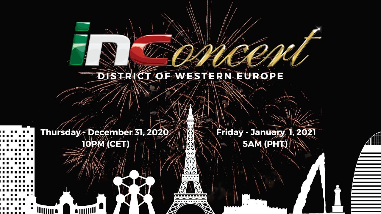 INCONCERT DISTRICT OF WESTERN EUROPE | Dec. 31, 2020 @ 10:00pm CET | Jan. 1, 2021@ 5:00am PHT