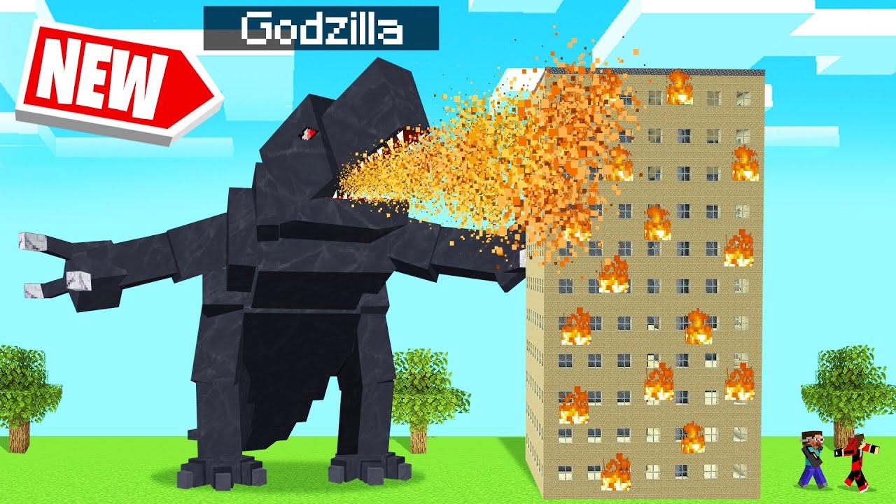 Playing As GODZILLA vs. A MINECRAFT WORLD!