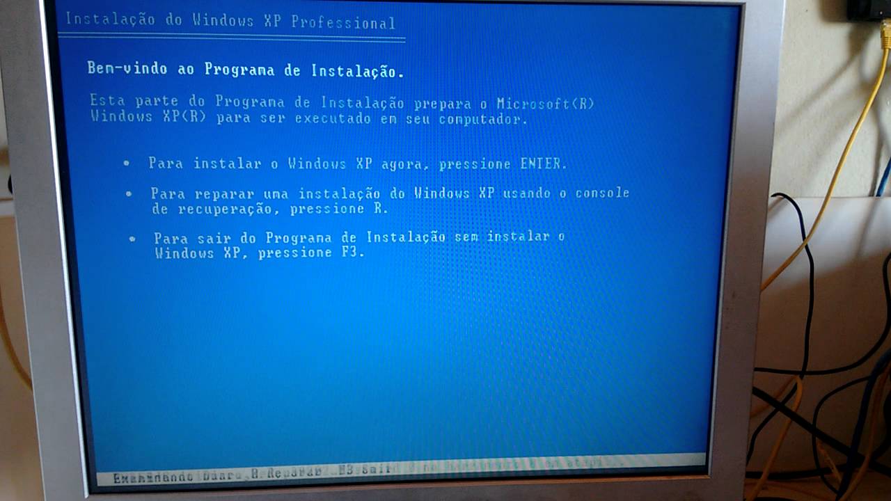 Restaurando Windows XP reiniciando