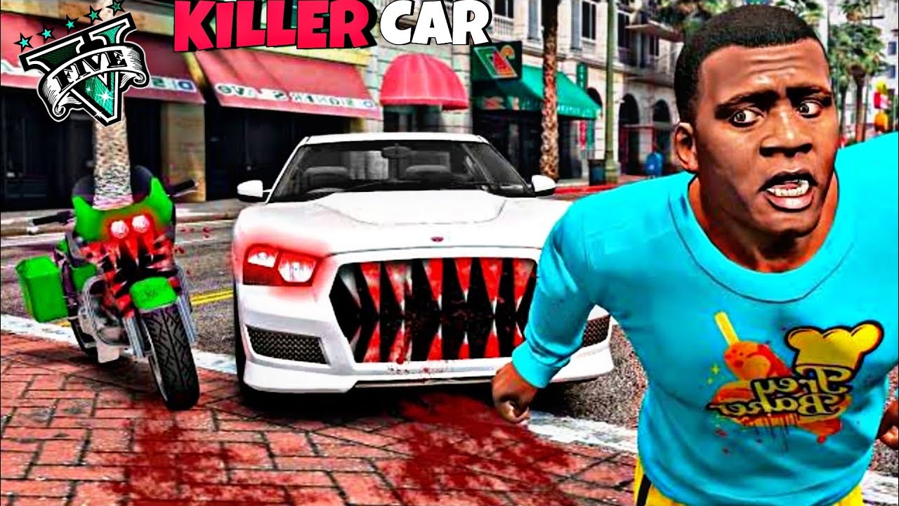 GTA 5 : curesd killer Car Killed Franklin | killer car attack franklin in (GTA V MOD) FULL STORY