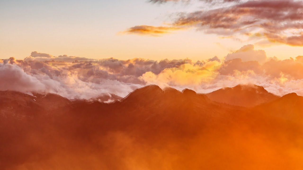 4K HD Orange cloud over mountain ll No copyright Islamic background video ll