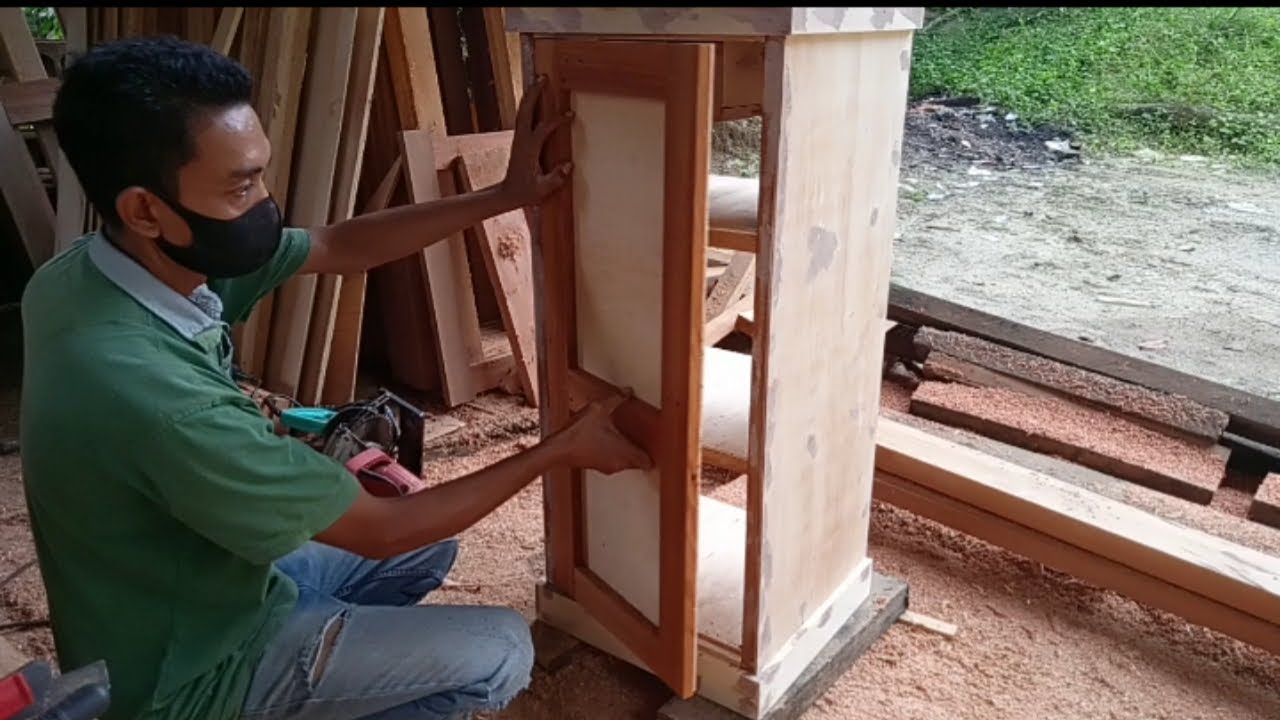 membuat pintu lemari pakaian ukuran 100 cm || Lemari pakaian anak || Woodworking || Tukang kayu
