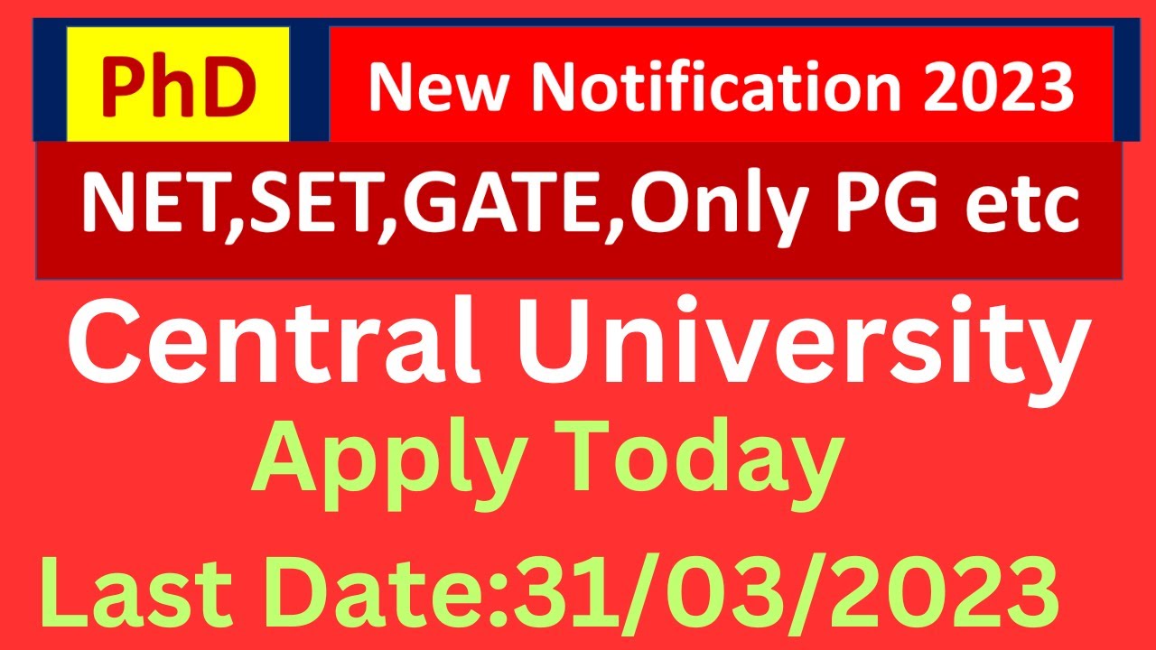 PhD Admission 2023//New Admission Notification Today