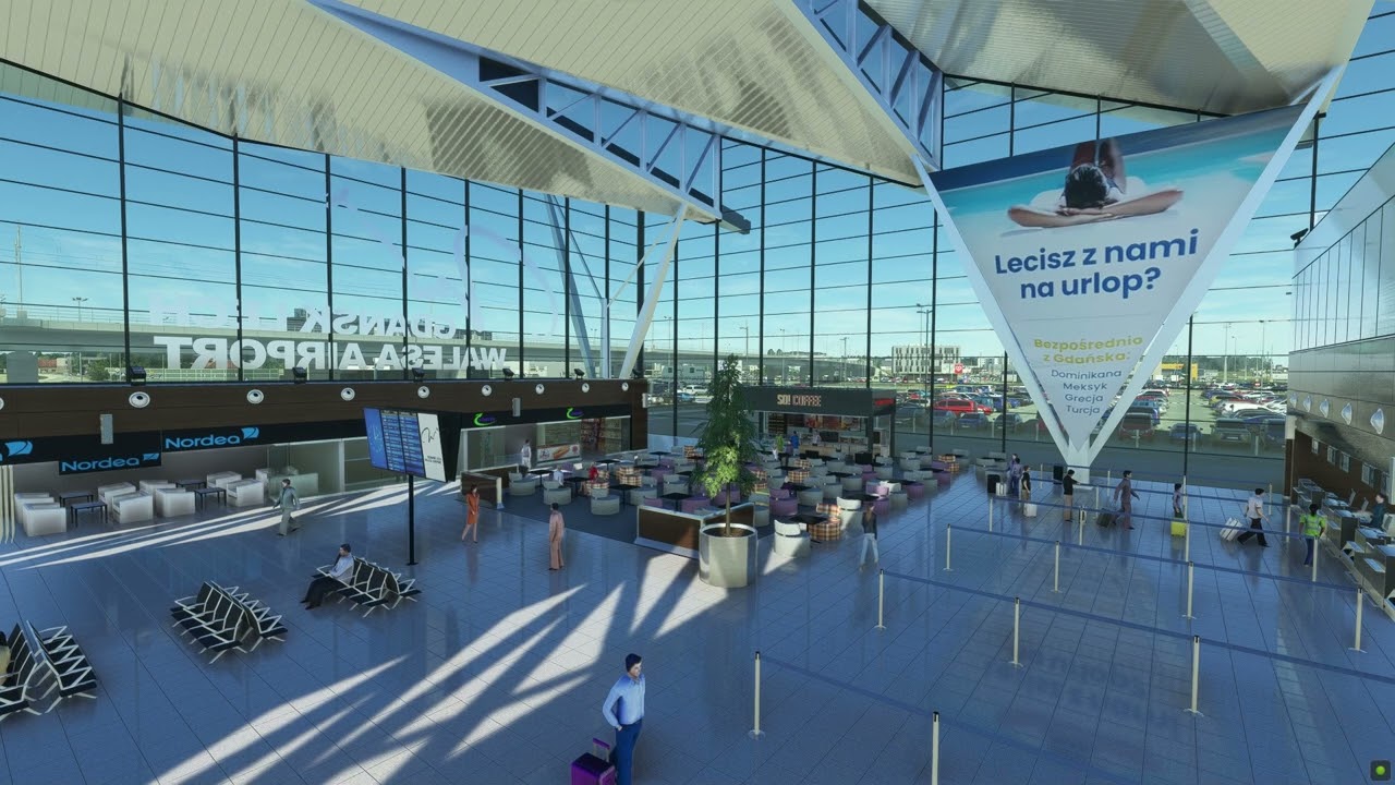 Gdansk Airport Terminal in MSFS