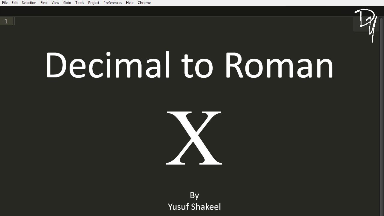 09 C | Convert number from Decimal to Roman