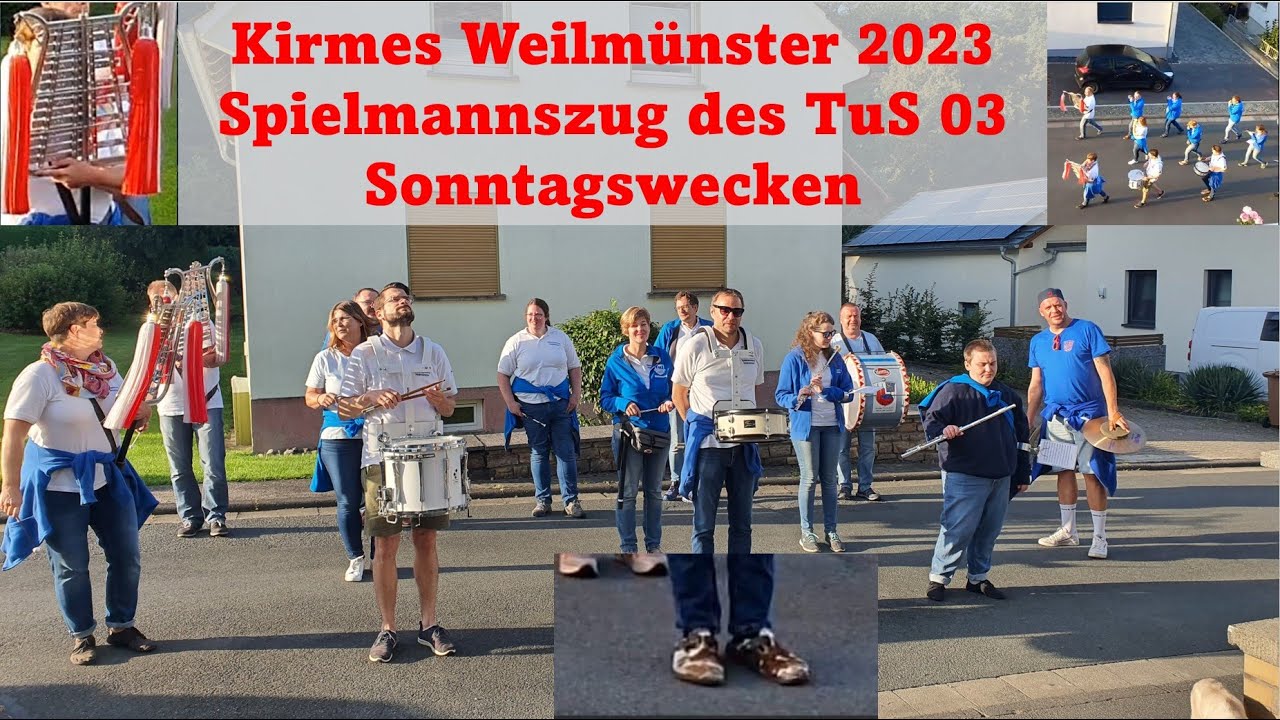 Kirmes Weilmünster 2023 Spielmannszug des TuS 03 Sonntagswecken