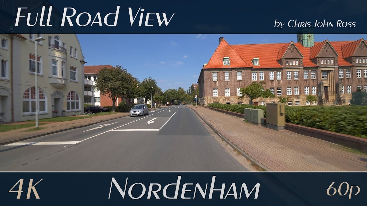 Nordenham, Germany: Mittelweg, Walther-Rathenau-Straße - 4K (2160p/60p) Ultra HD