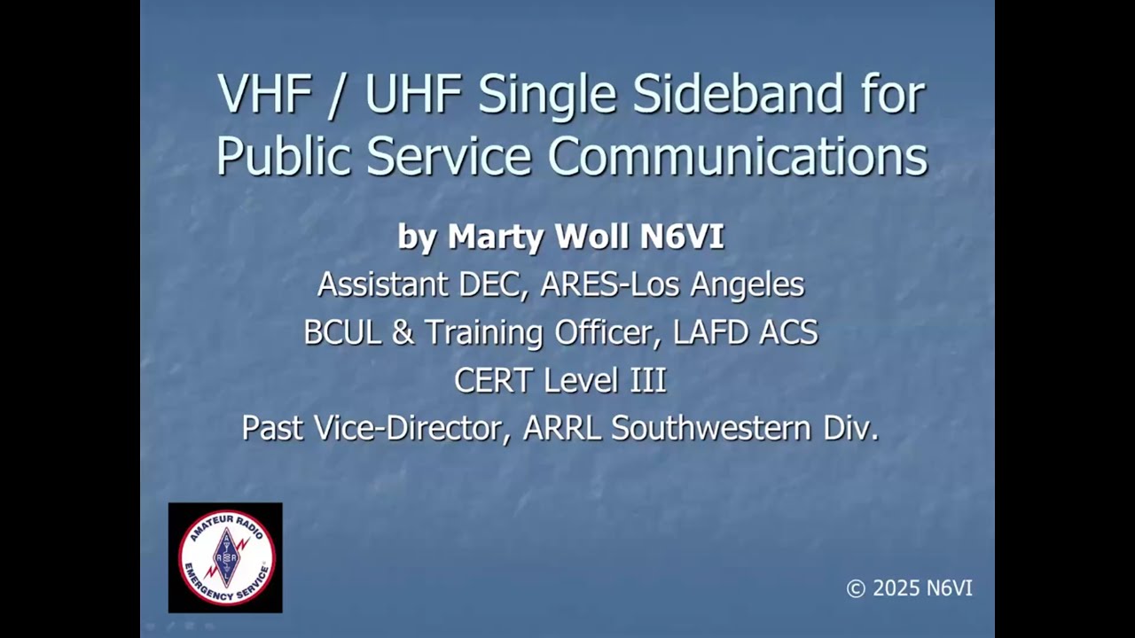 VHF-UHF SSB для EmComm ~ 12.11.2025
