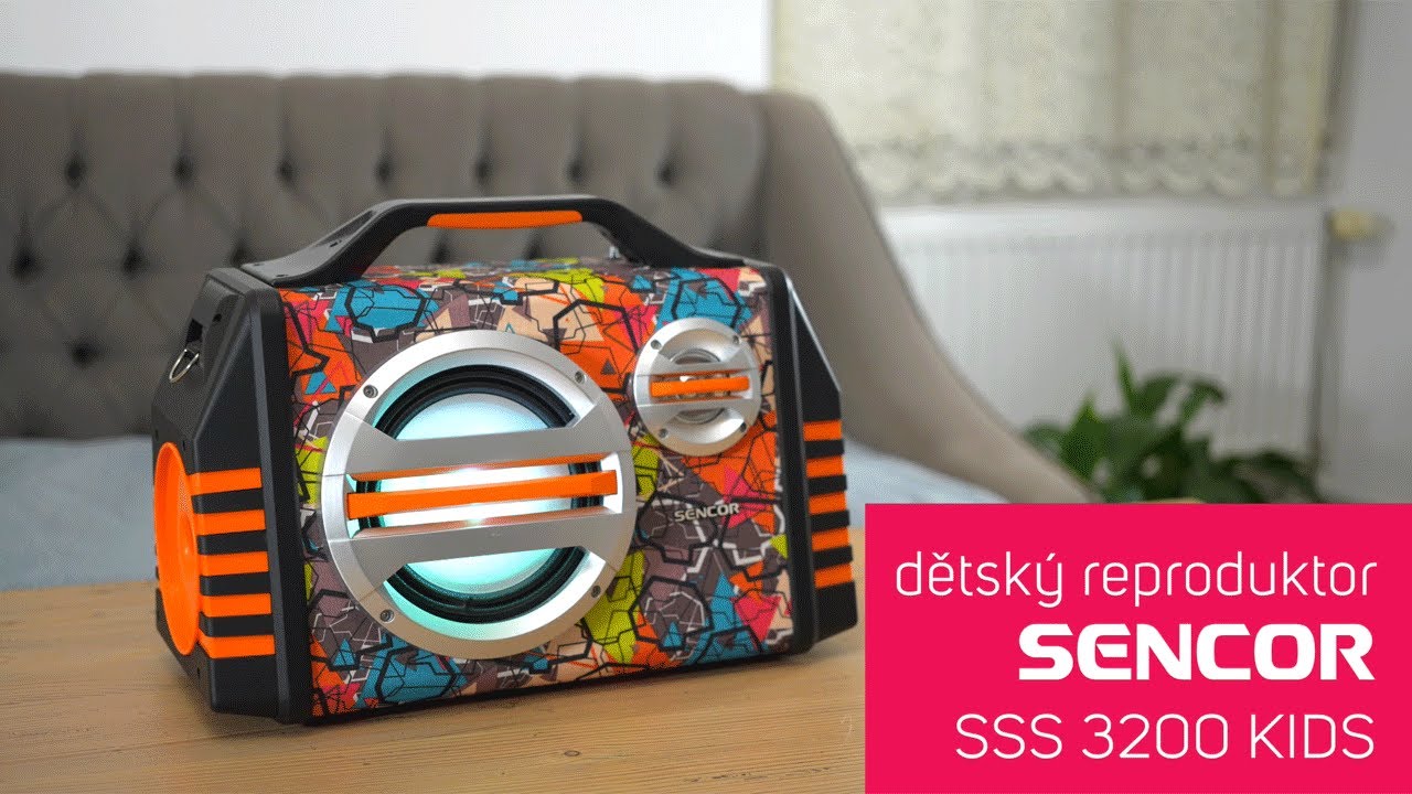 Unboxing, dětský párty reproduktor s mikrofonem Sencor SSS 3200 KIDS