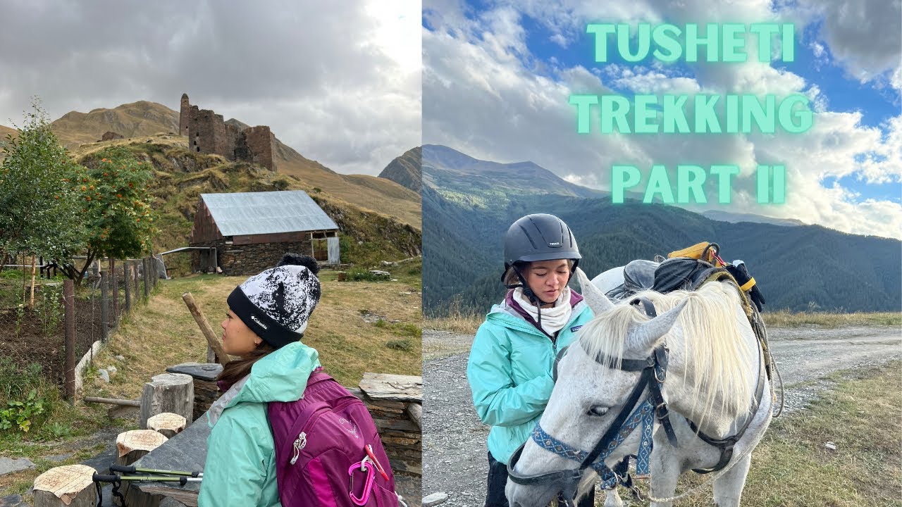 Tusheti trekking part 2 | Nakaicho pass 🏔 , horse riding 🐎