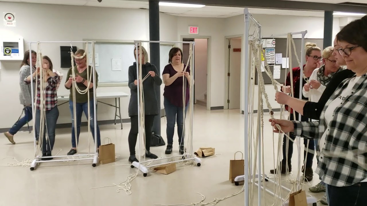 Macrame workshop at the Midale Library
