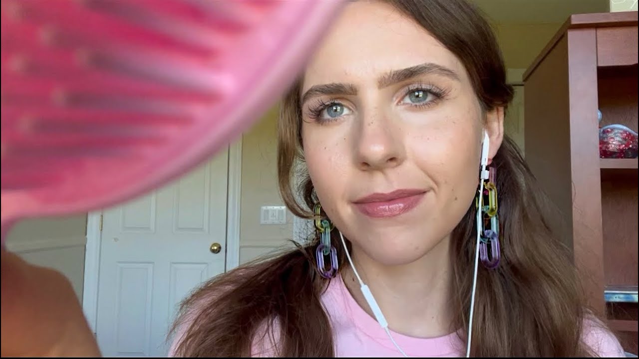Tingly ASMR Hair Parting, Combing & Brushing with Minimal Talking ✨(Layered Sounds to Sleep & Relax)