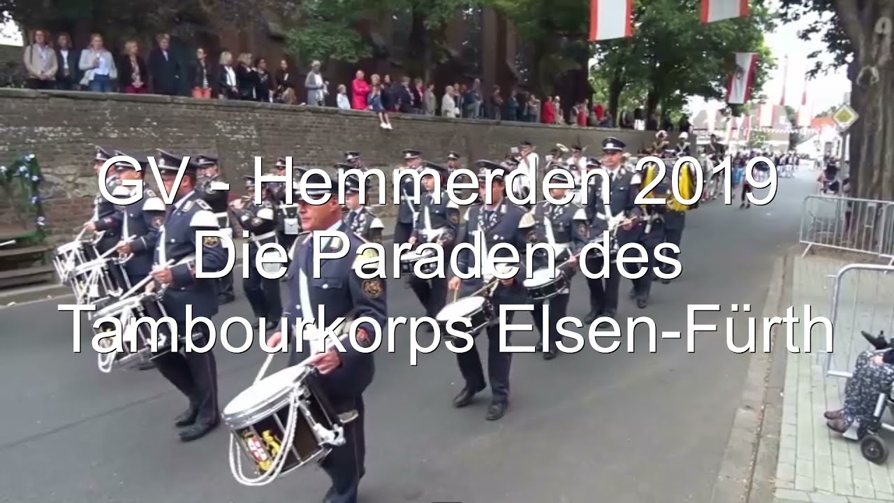 2019 Hemmerden. Die Paraden des Tambourkorps Elsen-Fürth